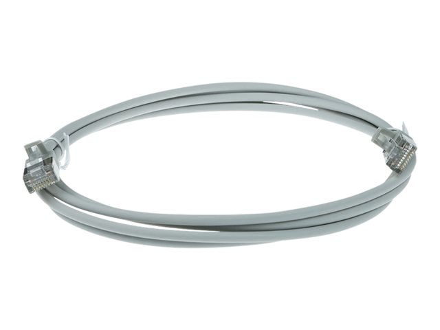 Grijze 0.25 meter LSZH U/FTP CAT6A datacenter slimline patchkabel snagless met RJ45 connectoren - PolyBag