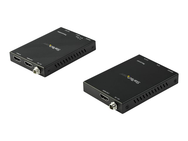 StarTech.com HDMI over CAT6 Extender Kit - 4K 60Hz - HDMI Balun Kit - Signal up to 165 ft / 50m - HDR - 4:4:4 - 7.1 Audio Support (ST121HD20V) - Video/audio extender - HDMI - over CAT 6 - up to 50 m