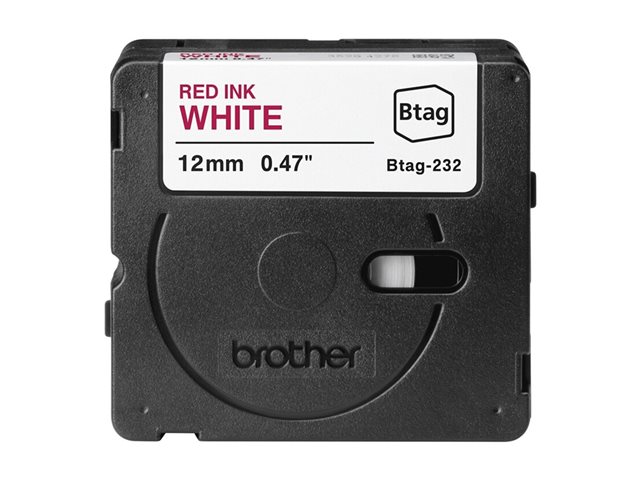Brother BTAG-232 - Red on white - Roll (1.2 cm x 4 m) 1 cassette(s) hanging box - label tape