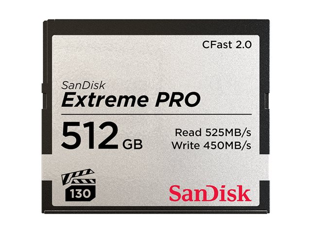SanDisk Extreme Pro - Flash memory card - 512 GB - CFast 2.0
