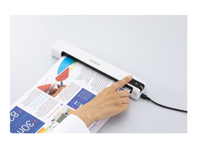 Epson WorkForce DS-70 - Sheetfed scanner - Contact Image Sensor (CIS) - Legal - 600 dpi x 600 dpi - up to 300 scans per day - USB 2.0