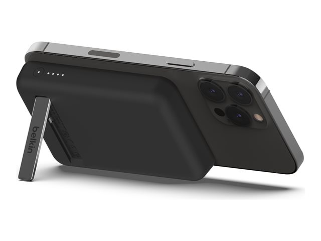 Magnetic Wireless Power Bank with kick stand 5,000mAh Black