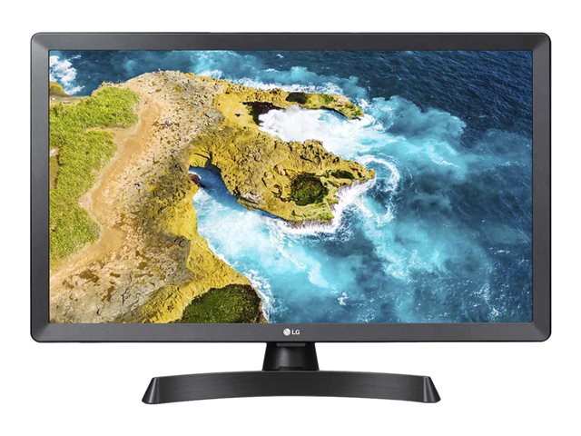 LG 24TQ510S-PZ - LED monitor with TV tuner - Smart - 23.6\" - 1366 x 768 HD - 250 cd/m² - 1000:1 - 14 ms - 2xHDMI - speakers - black, iron grey