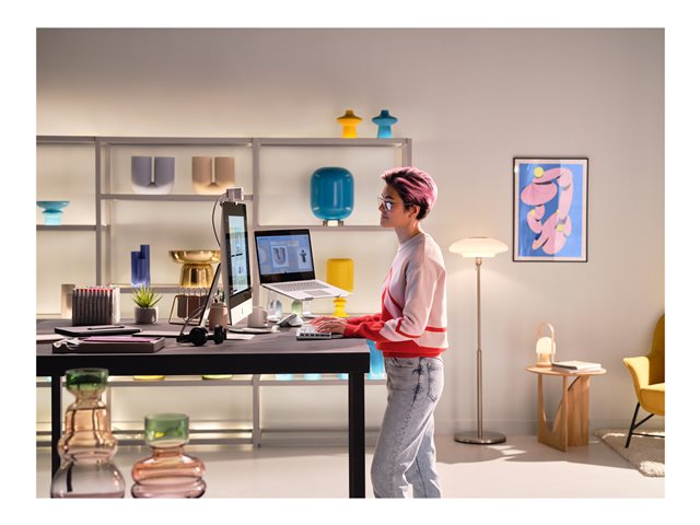 Logitech Master Series MX Mechanical Mini for Mac - Keyboard - backlit - wireless - Bluetooth LE - AZERTY - French - key switch: Tactile Quiet - pale grey