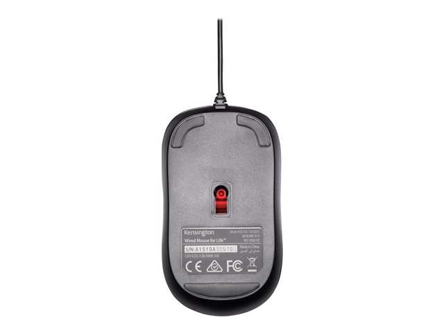 Kensington ValuMouse - Mouse - right and left-handed - optical - 3 buttons - wired - USB - black