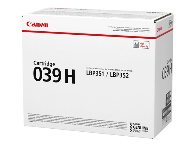 Canon 039 H - Black - original - toner cartridge - for imageCLASS LBP351dn, LBP351x, LBP352dn, LBP352x, i-SENSYS LBP351x, LBP352x, Satera LBP351i