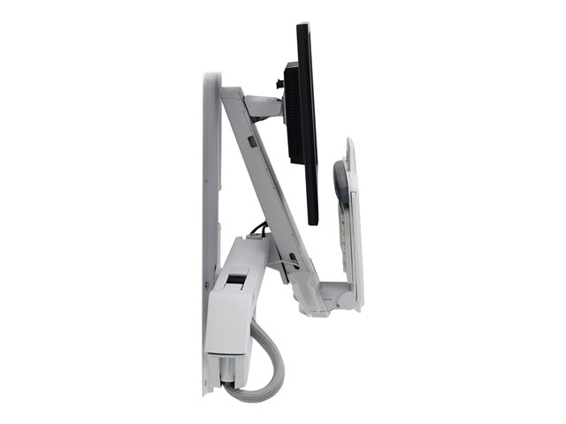 Ergotron StyleView Sit-Stand Combo - Mounting kit (articulating arm, keyboard tray) - for LCD display / PC equipment - aluminium, high-grade plastic - white - screen size: up to 24\" - wall-mountable