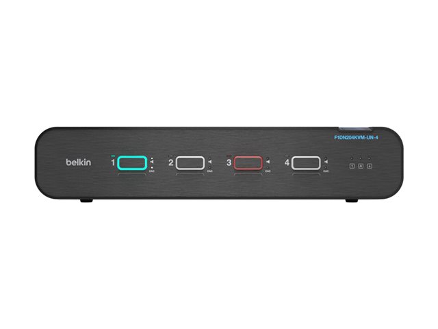 Belkin Universal Secure Dual-Head - 2nd Generation - KVM / audio switch - 4 x KVM / audio - 1 local user - desktop - TAA Compliant