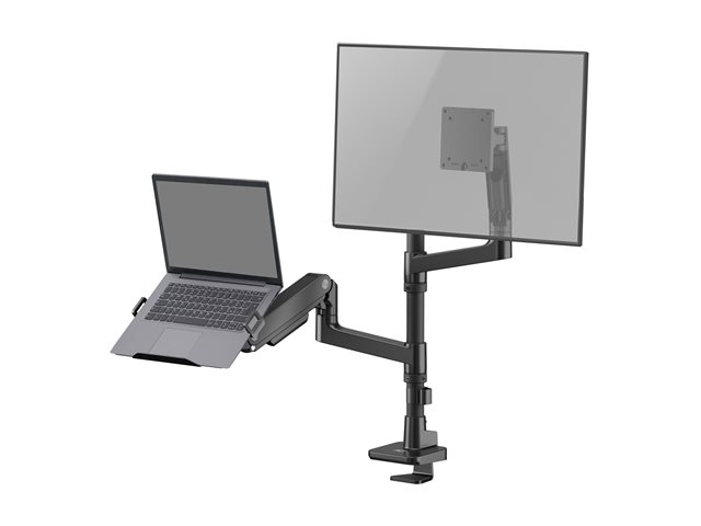 ACT - Mounting kit (monitor arm) - for LCD display / notebook - aluminium, plastic, steel - black - screen size: 17\"-49\" (monitor) / up to 17.3\" (notebook)