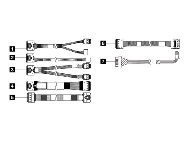 Lenovo - Storage cable kit - for 2.5\" Chassis Front BP2