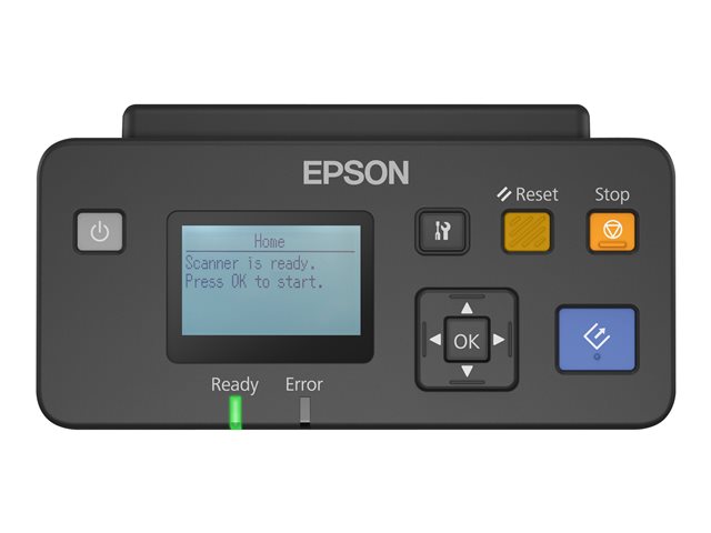 Epson WorkForce DS-870N - Document scanner - Contact Image Sensor (CIS) - Duplex - A4/Legal - 600 dpi x 600 dpi - up to 65 ppm (mono) / up to 65 ppm (colour) - ADF (100 sheets) - up to 7000 scans per day - USB 3.0, Gigabit LAN