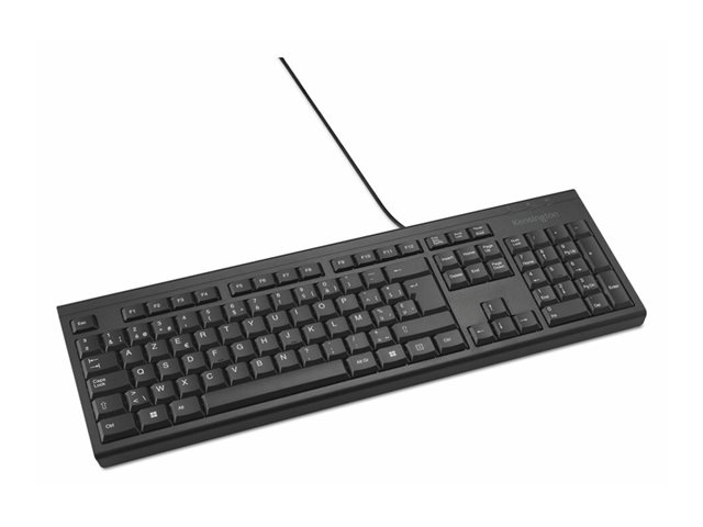 Kensington KB100 EQ - Keyboard - full size - USB - AZERTY - Belgium - black