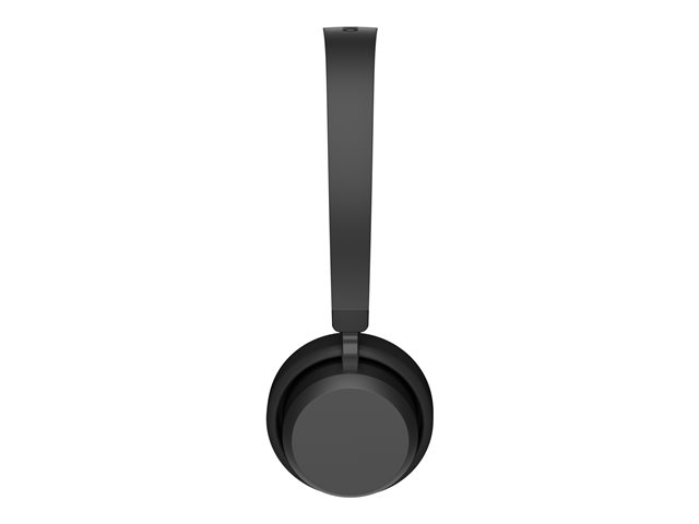 Lenovo - Headphones with mic - on-ear - wireless - black
