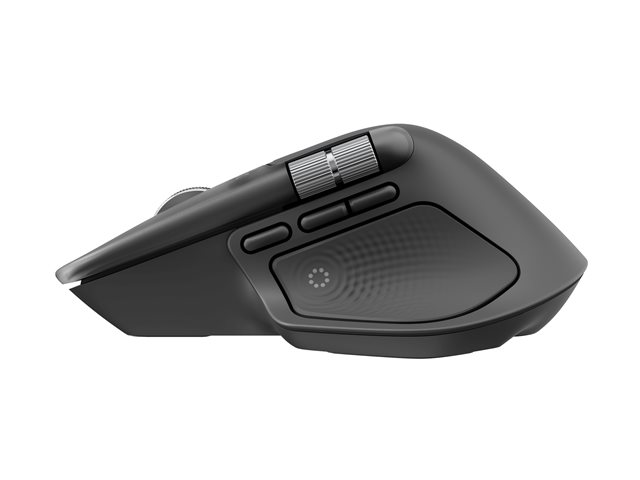 Logitech MX Master 4 - Mouse - 8 buttons - wireless - Bluetooth, 2.4 GHz - USB wireless receiver - graphite