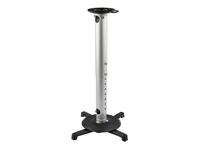 StarTech.com Universal Ceiling Projector Mount, Heavy Duty Height Adjustable/Extendable Pole Mount 5\"-22.7\" from Ceiling, 33lb (15kg), Tilt/Rotate, Hanging Projector Mount w/ Bracket - Telescopic Pole (PROJCEILMNT2) - Bracket - for projector - aluminium, heavy duty steel - ceiling mountable - TAA Compliant