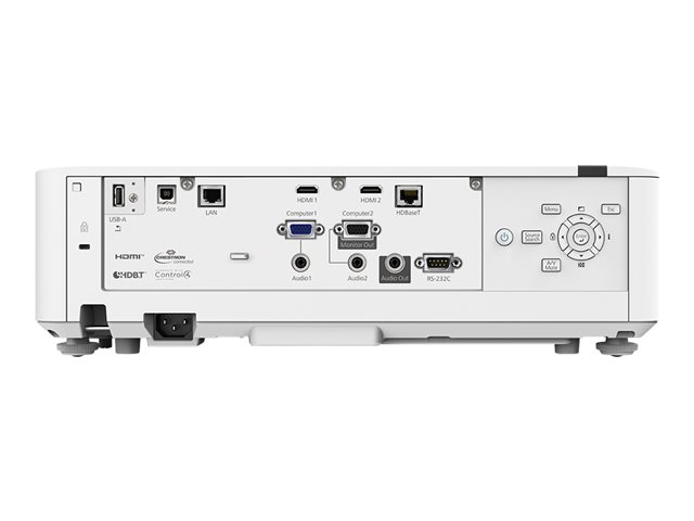 Epson EB-L520U - 3LCD projector - 5200 lumens (white) - 5200 lumens (colour) - WUXGA (1920 x 1200) - 16:10 - 1080p - LAN - white