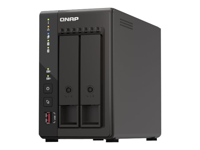 QNAP TS-253E - NAS server - 2 bays - SATA 6Gb/s - RAID RAID 0, 1, 5, 6, 10, 50, JBOD, 60 - RAM 8 GB - 2.5 Gigabit Ethernet - iSCSI support