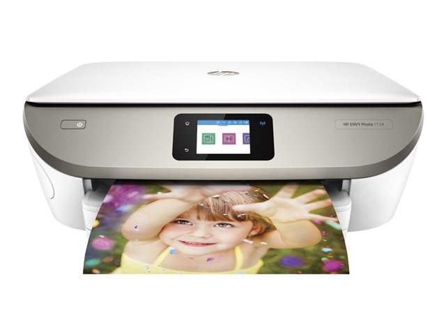 HP ENVY Photo 7134 All-in-One - Multifunction printer - colour - ink-jet - 216 x 297 mm (original) - A4/Legal (media) - up to 13 ppm (copying) - up to 14 ppm (printing) - 125 sheets - USB 2.0, Bluetooth, Wi-Fi(n) - HP Instant Ink eligible
