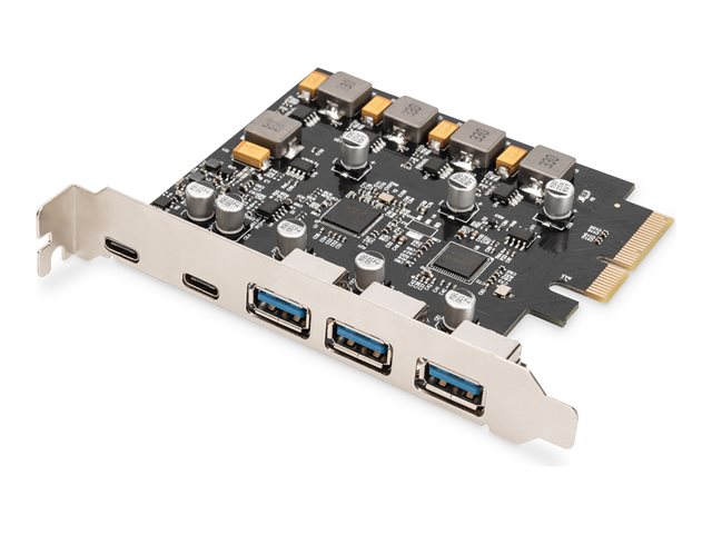 PCIe Karte 2x USB-C + 3x USB A