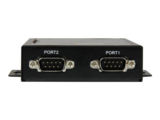 StarTech.com 2 Port Serial-to-IP Ethernet Device Server - RS232 - Metal and Mountable - Serial Device Server - RS232 Serial-Over-IP (NETRS2322P) - Device server - 2 ports - 100Mb LAN, RS-232 - AC 120/230 V / DC 9 - 36 V - in wall