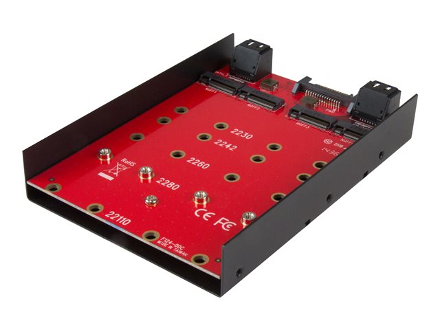 StarTech.com 4-Drive M.2 SSD (NGFF) to SATA Hard Drive Adapter for 3.5\" Drive Bay - Supports 2230/2242/2260/2280/22110 M.2 NGFF SATA - 6Gbps (35S24M2NGFF) - Storage controller - M.2 - SATA 6Gb/s - SATA 6Gb/s