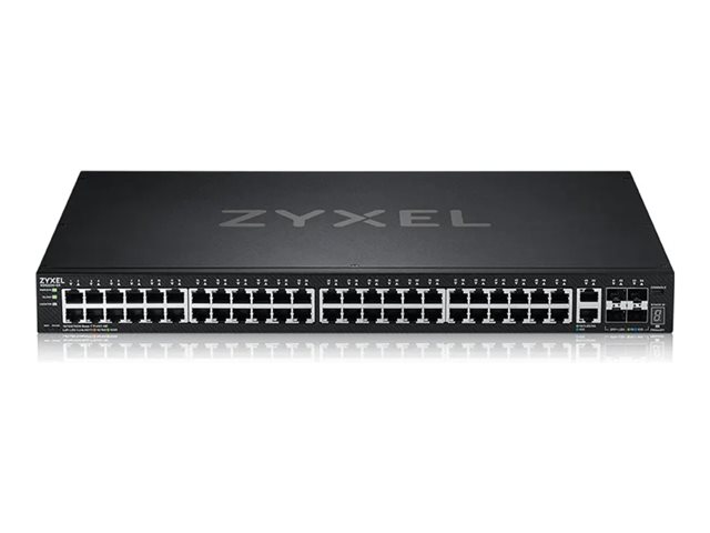 Zyxel XGS2220 Series XGS2220-54 - Switch - L3 access, NebulaFLEX Cloud - Managed - 48 x Gigabit Ethernet + 6 x 10 Gigabit (uplink) - desktop, rack-mountable