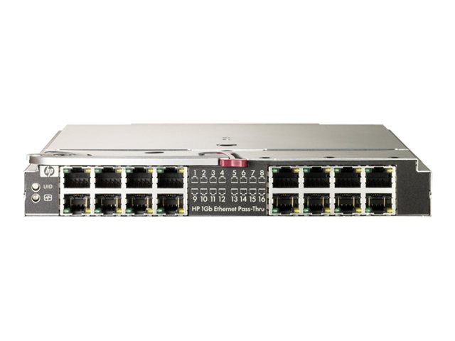 HPE 1Gb Ethernet Pass-Thru Module - Expansion module - Gigabit Ethernet x 16 - for BLc3000 Enclosure, BLc7000 Three-Phase Enclosure, ProLiant c3000