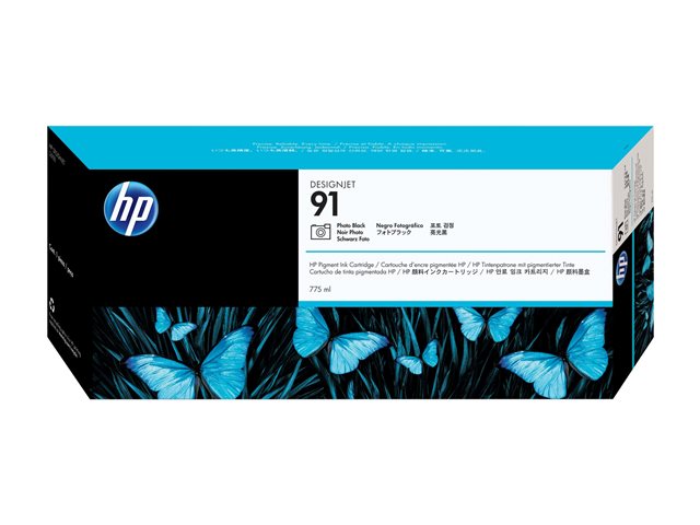 HP 91 - 775 ml - photo black - original - DesignJet - ink cartridge - for DesignJet Z6100, Z6100ps