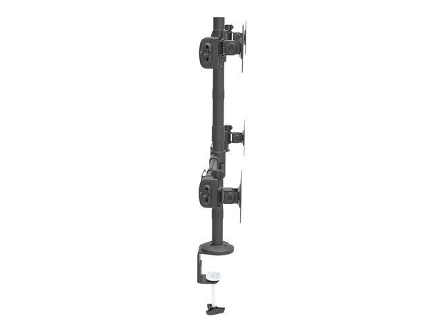 StarTech.com Desk Mount Quad Monitor Arm, Ergonomic VESA 4 Monitor Mount 2x2 up to 27\", Articulating & Height Adjustable Pole Mount, Tilt/Swivel/Rotate LCD/LED Screen, Clamp/Grommet - Heavy-duty VESA Mount (ARMQUAD) - Mounting kit - adjustable arm - for 4 monitors - heavy duty steel - screen size: 13\"-27\" - desk-mountable