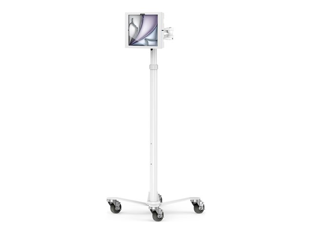 Compulocks iPad Air M2 13\" (2024), Apex Enclosure Rolling Cart - Rise Freedom Extended - Mounting kit (enclosure, cart stand) - for tablet - extended - lockable - medical - high-grade aluminium - white - screen size: 13\" - for Apple 13-inch iPad Air (M2)