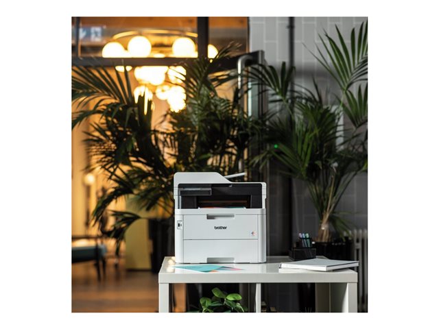 Brother MFC-L3760CDW - Multifunction printer - colour - LED - A4/Legal (media) - up to 26 ppm (copying) - up to 26 ppm (printing) - 250 sheets - 33.6 Kbps - USB 2.0, USB host, Gigabit LAN, Wi-Fi(n)