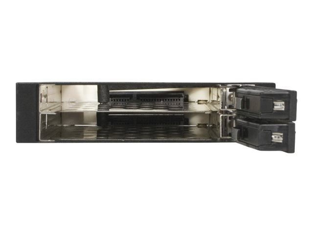 StarTech.com 2 Drive 2.5in Trayless Hot Swap SATA Mobile Rack Backplane - Dual Drive SATA Mobile Rack Enclosure for 3.5 HDD (HSB220SAT25B) - Storage bay adapter - black