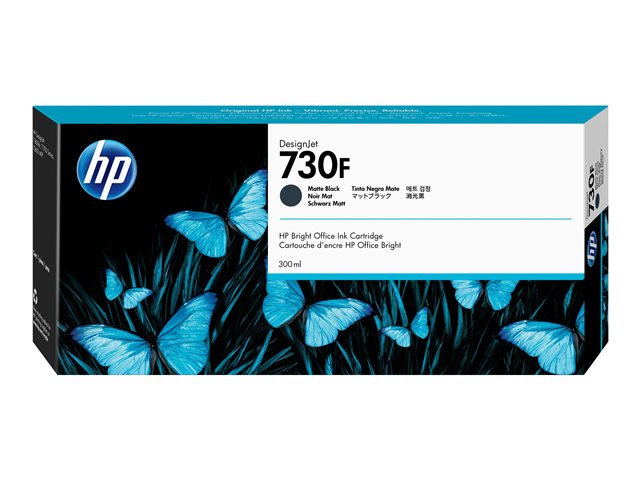 HP 730F - 300 ml - high capacity - matte black - original - DesignJet - ink cartridge - for DesignJet SD Pro MFP, T1600, T1600dr, T1700, T1700dr, T1708, T1708dr, T2600, T2600dr