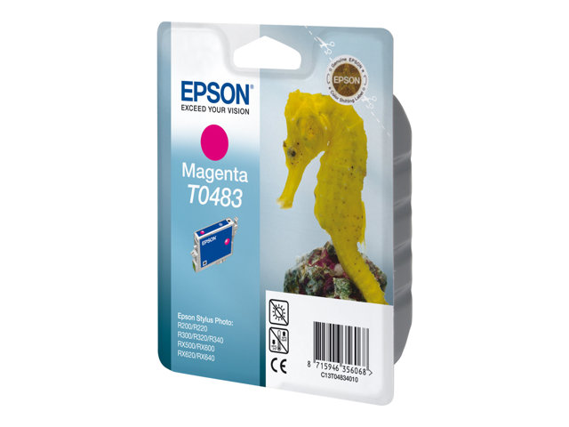 Epson T0483 - 13 ml - magenta - original - blister - ink cartridge - for Stylus DX3800, Stylus Photo R200, R220, R300, R320, R340, RX500, RX600, RX620, RX640
