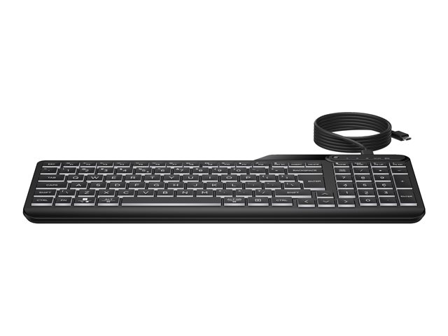 HP 405 - Keyboard - multi device - 65% - compact - backlit - USB - AZERTY - Belgium - black
