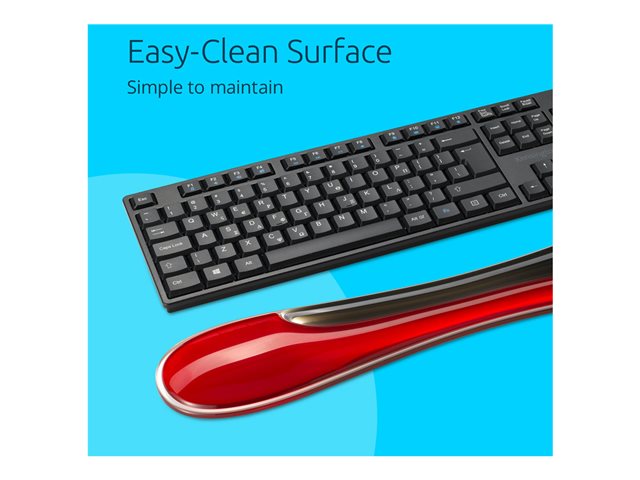 Slim Duo Gel Keyboard Wrist Rest - Red