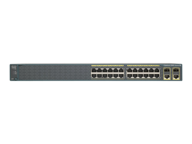 Cisco Catalyst 2960-Plus 24TC-S - Switch - Managed - 24 x 10/100 + 2 x combo Gigabit SFP - rack-mountable - refurbished