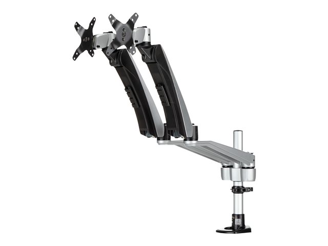 StarTech.com Desk Mount Dual Monitor Arm - Full Motion Articulating Arms - Premium Dual Monitor Stand - For up to 30\" (19.8lb/9kg) VESA Mount Monitors - Tool-less Assembly - Steel & Aluminum - Mounting kit (desk mount, grommet clamp) - full-motion - for LCD display - plastic, aluminium, steel - black, silver - screen size: 30\" - for P/N: ACCSMNT, DK30A2DH, DK30C2DAGPD, DK30C2HAGPD, PXT101YUK, TB3DK2DPM2, TB3DK2DPPD