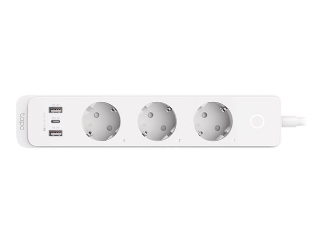Tapo P300 V1 - Smart power strip - AC 220-240 V - 2300 Watt - Wi-Fi - input: power - output connectors: 6 (2 x USB, 24 pin USB-C, 3 x power)
