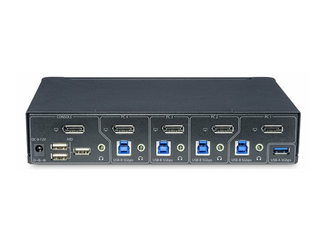 StarTech.com 4-Port DisplayPort KVM Switch, 4K 60Hz, TAA Compliant - KVM / audio / USB switch - 4 x KVM / audio / USB - 1 local user - desktop - TAA Compliant