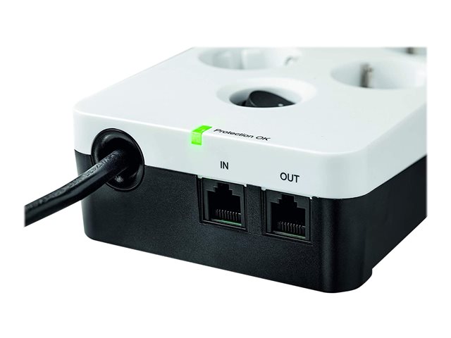 Eaton Protection Box 6 USB Tel@ Din - Surge protector - AC 220-250 V - 2500 Watt - output connectors: 6 - white