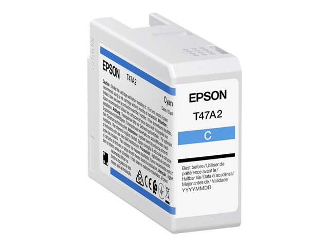 Epson T47A2 - 50 ml - cyan - original - ink cartridge - for SureColor SC-P900, SC-P900 Mirage Bundling