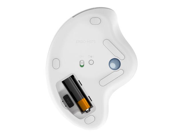 Logitech Ergo Series ERGO M575 - Trackball - optical - 5 buttons - wireless - Bluetooth 5.0 LE, 2.4 GHz - USB wireless receiver - off white