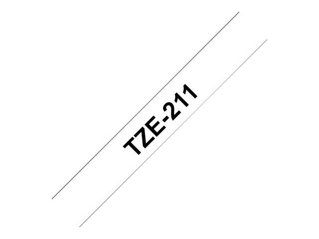 Brother TZe-211 - Standard adhesive - black on white - Roll (0.6 cm x 8 m) 1 cassette(s) laminated tape - for Brother PT-D210, D600, H110, P-Touch PT-1005, 1880, E310, E800, P-Touch Cube Plus PT-P710