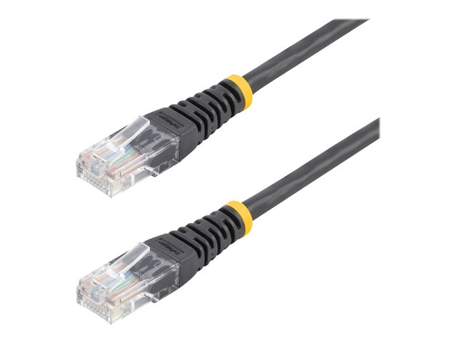 StarTech.com 15m Black Cat5e / Cat 5 Molded Patch Cable - Patch cable - RJ-45 (M) to RJ-45 (M) - 15 m - UTP - CAT 5e - molded - black