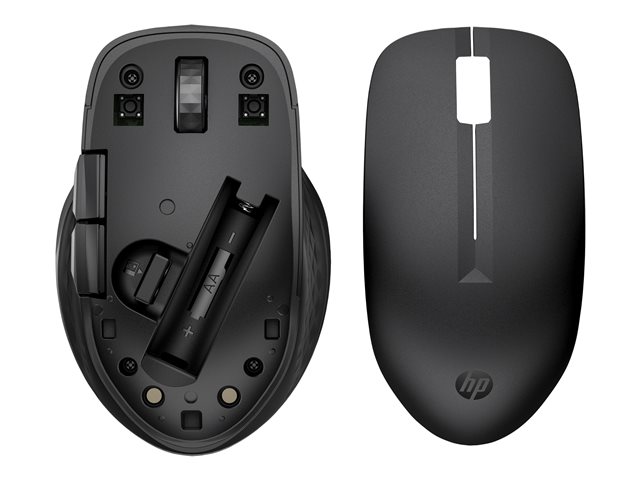 HP 435 - Mouse - ergonomic - 5 buttons - wireless - 2.4 GHz, Bluetooth - Bluetooth USB adapter - jack black - for Elite Mobile Thin Client mt645 G7, Fortis 11 G9, Pro Mobile Thin Client mt440 G3