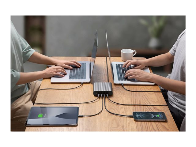 HyperJuice - Power adapter - 245 Watt - output connectors: 4 - silver