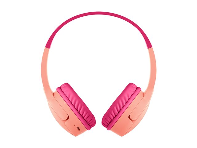Belkin SoundForm Mini - Headphones with mic - on-ear - Bluetooth - wireless, wired - 3.5 mm jack - pink