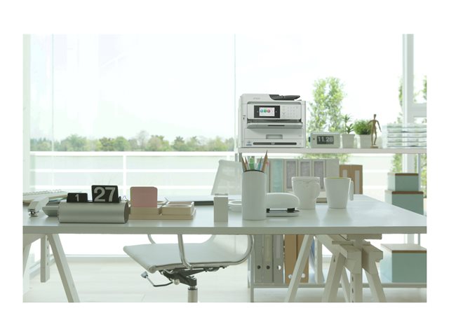 Epson WorkForce Pro WF-M5899DWF - Multifunction printer - B/W - ink-jet - 216 x 297 mm (original) - A4/Legal (media) - up to 25 ppm (printing) - 330 sheets - 33.6 Kbps - USB 2.0, Gigabit LAN, Wi-Fi(ac)