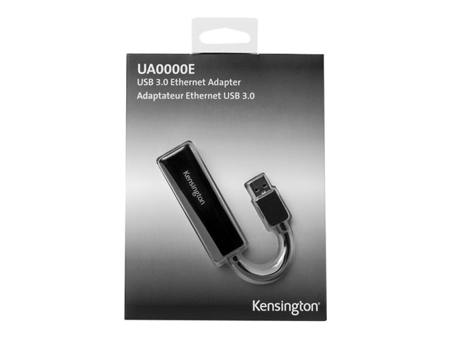 Kensington UA0000E - Network adapter - USB 3.0 - Gigabit Ethernet x 1 - black